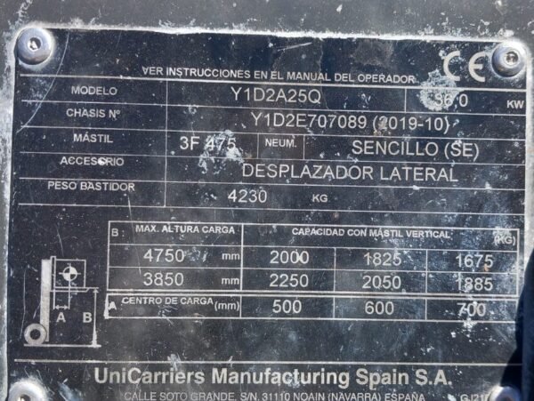 Usada DX25 chasis Y1D2E707089 (4)